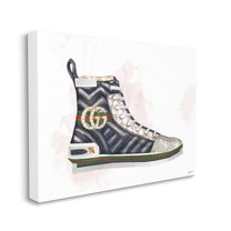 Stupell Industries Fashion Forward Pleated Sneaker Designer Glam Style, 24 x 30, Designed by Ziwei Li
