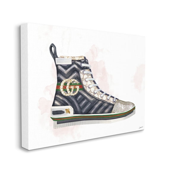 Stupell Industries Fashion Forward Pleated Sneaker Designer Glam Style, 24 x 30, Designed by Ziwei Li