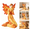 B, variant on Resin Figurine Decoration Autumn Maple Leaf Angel Design for Fall Harvest Festival Indoor Outdoor Scene Display