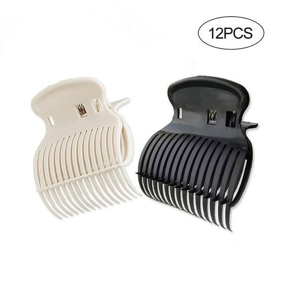 12pcs Hair Rollers Clip Hot Roller Clips Hair Curler Claw Clips Hair Perm Insulation Clip Random Color