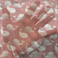 thumbnail image 3 of Whale Tulle Curtains with Rod Pocket, Whales with Stars on Pink Backdrop Cheerful Sea Life Pattern, Sheer Drape for Wedding Party 2 Panels, 7 Sizes, White Coral Teal, by Ambesonne, 3 of 3