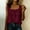 Wine, variant on Ankola Women Summer Cotton Tie Front Tank Top Squre Neck Sleeveless Backless Cute Cami Going Out Tops