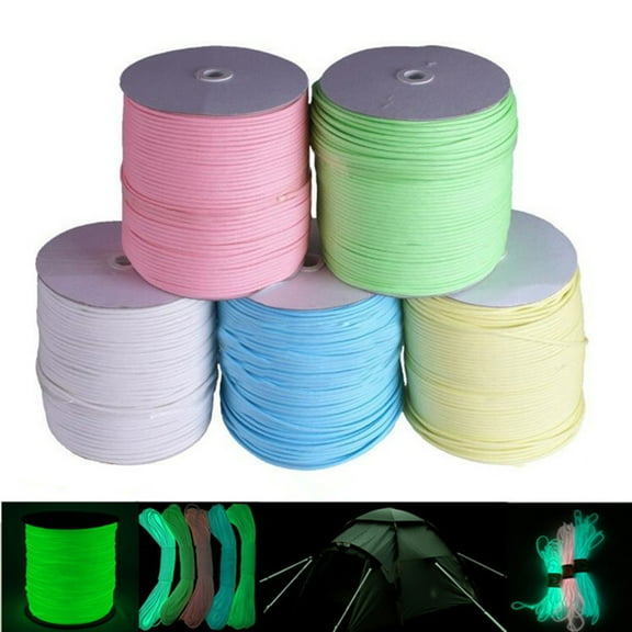 FELTECHELECTR 5Pcs Glow In The Dark Umbrella Rope Polyester For Outdoor Night Use Reflective