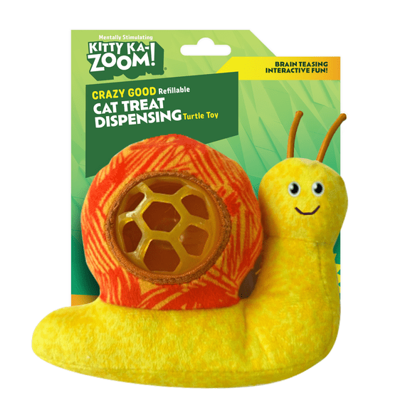 Kitty Ka-Zoom Zoomie Treat Dispensing Snail Cat Toy