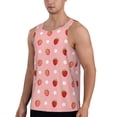 thumbnail image 2 of Easygdp Strawberries Men's Tank Top, Sleeveless Muscle T Shirts, Breathable, Quick-Dry, Loose for Gym, Running, Fitness - 3X-Large, 2 of 9