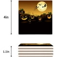 thumbnail image 3 of RYLABLUE Halloween Pumpkin Witch Set of 6 Coaster for Drinks, Absorbent Ceramic Stone Coasters Cup Mat with Cork Base for Home Kitchen Room Coffee Table Bar Decor, 3 of 4