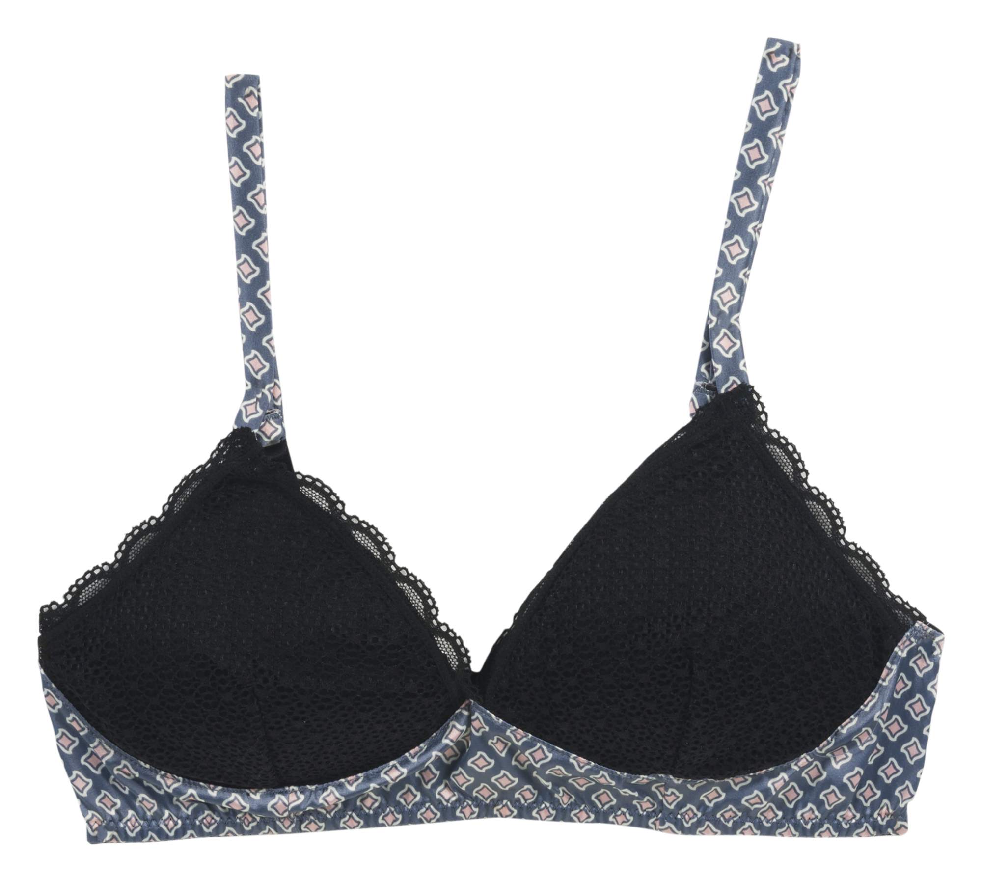 Juniors Lace Pullover Triangle Bralette With Removable Pads