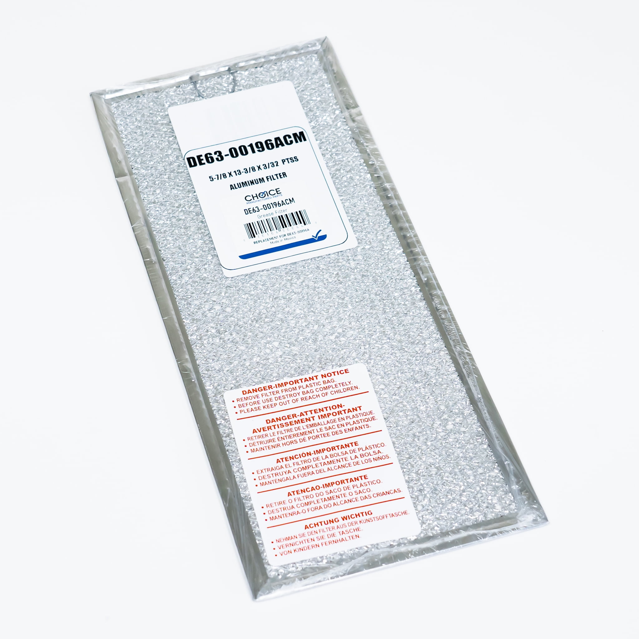 Aluminum Grease Filter for Samsung Microwave DE63-00196A AP4221824 2 PACK 
