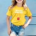 thumbnail image 2 of XDZJLR T-Shirts pour Filles Imprimé Coloré Carnaval Col Rond Manches Courtes T-Shirt 3-4 Ans, 2 of 4