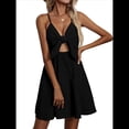 thumbnail image 3 of Vestido de Algodón con Tirantes para Mujer, Falda Corta Informal de Moda Negro L, 3 of 10