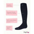 thumbnail image 3 of MeMoi Girls Cozy Cable Ribbed Knit Knee-High Socks - Girls - Female, 7-8, Navy, 3 of 12