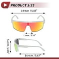 thumbnail image 4 of Unique Bargains 1 Pcs Motorcycle Riding Goggles PC Cycling Sunglasses Red Lens White Frame, 4 of 6