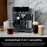Ninja Luxe Café Premier Espresso Machine & Drip Coffee Maker, Rapid Cold Brew, Integrated Grinder, Assisted Tamper, Hands-Free Frother for Cappuccinos, Lattes, Dairy or Non-Dairy, ES601CY Cyberspace