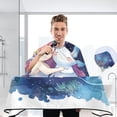thumbnail image 3 of JSTEL Cartoon Axolotl and Mermaid Waterproof Barber Cape for Men Women Beard Shaving Bib Apron Professional Hair Cutting Cloth, 65 x 55 inch, 3 of 6