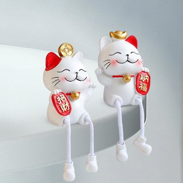 Figura de gato de la suerte Macarena Estilo A escultura de resina adorno muñeca para el hogar