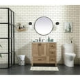 thumbnail image 6 of 36 inch single bathroom vanity in natural oak with backsplash, 6 of 8