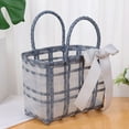 thumbnail image 6 of dajkiuy Clear Plastic Woven Tote Beach Bag, Stylish Vegetable Basket, Teacher Thank You Gift Flower Wrap Bag, Ribbon Tote Bag For Work, 6 of 8