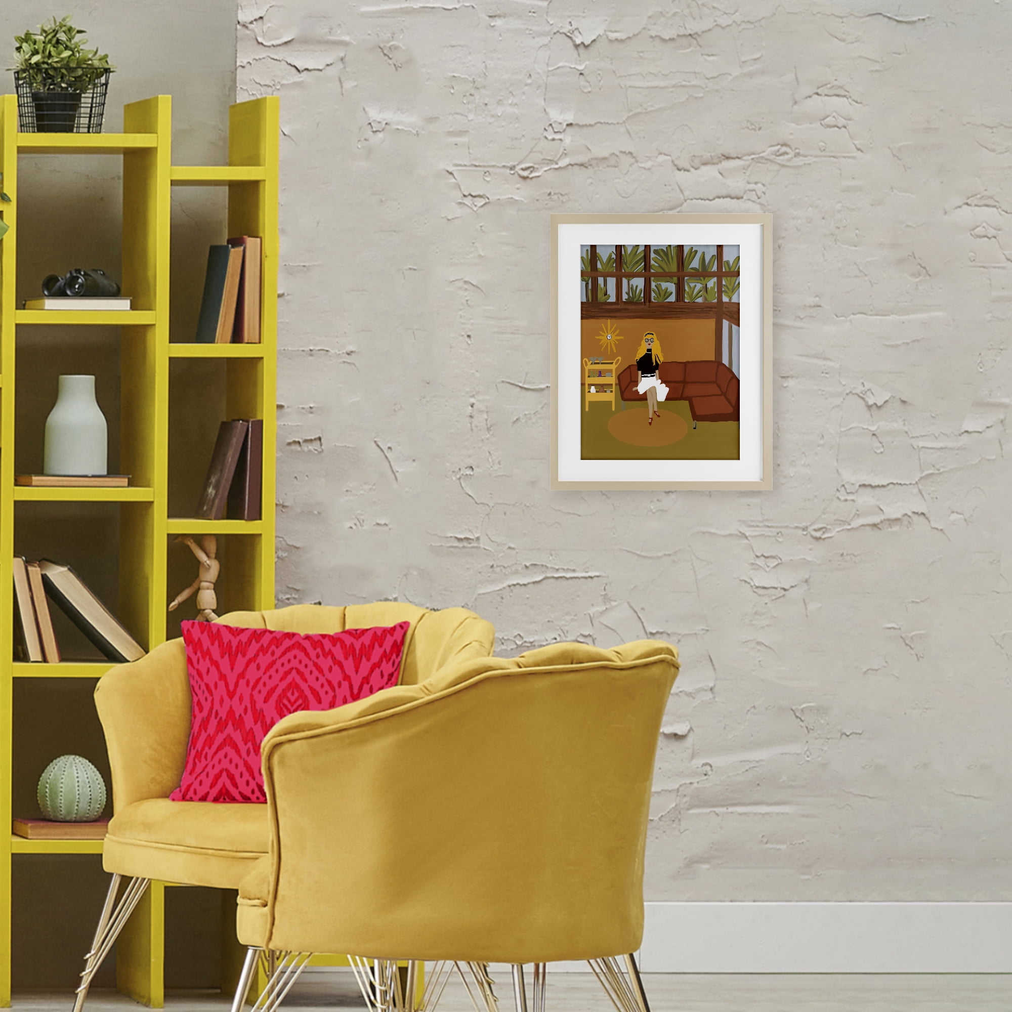 Stupell Industries Living The Girl Life Birch Framed Print Under Glass, design by Kristal Clifford