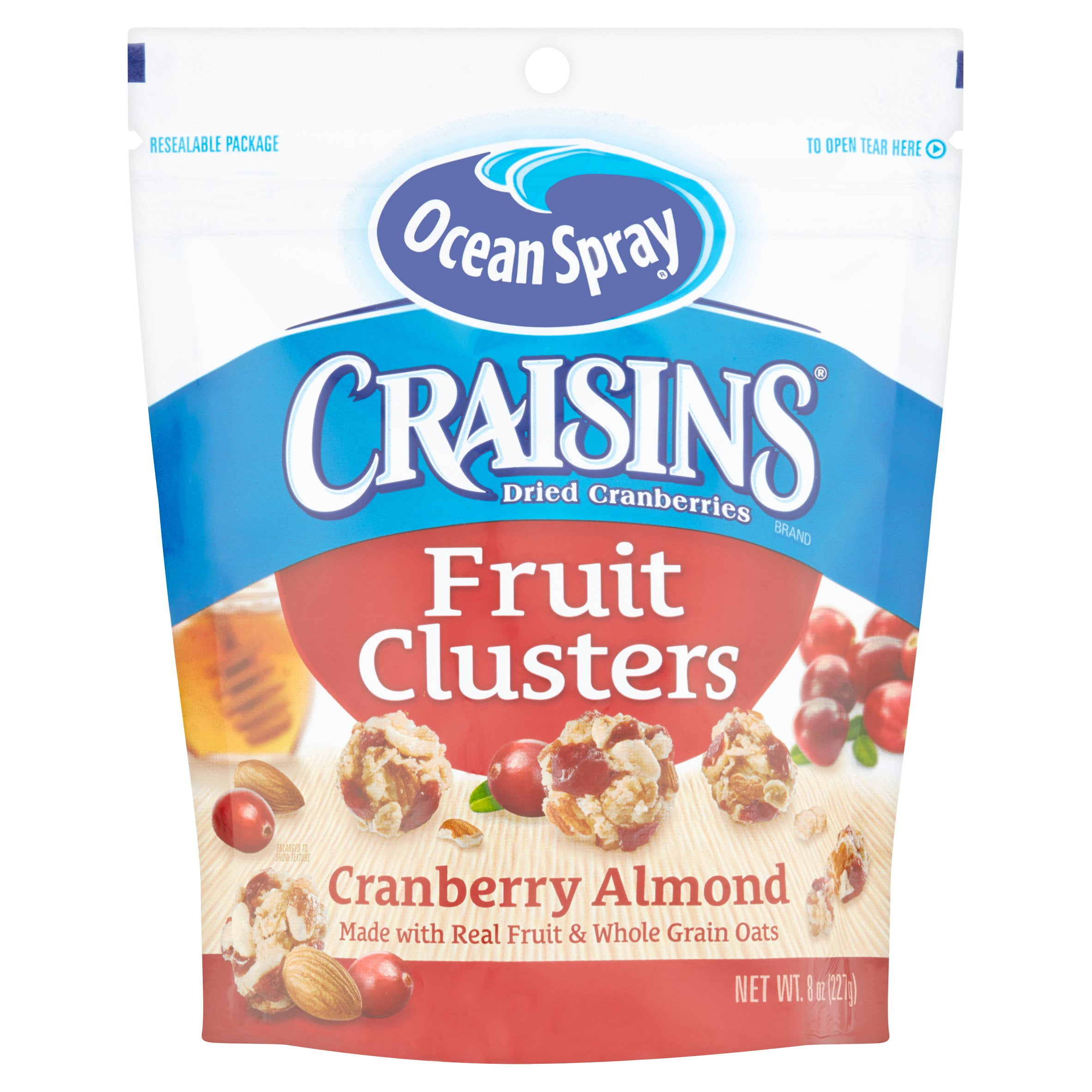 Craisins Cranberry Almond Dried Cranberries Fruit Clusters 8 oz. Bag by Ocean Spray Cranberries, Inc.