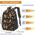 thumbnail image 3 of Fireman and Glove Black Pattern 17" School Backpacks for Teens,Waterproof Oxford Fabric,S-Shape Padded Straps for School,Travel,Hiking,Camping, 3 of 6