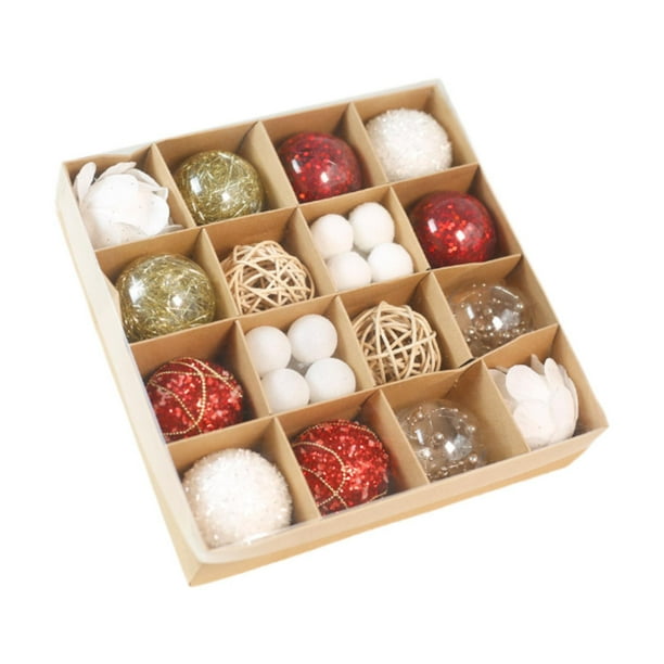30 adornos navideños reutilizables e irrompibles para decorar el árbol de Navidad. Rojo