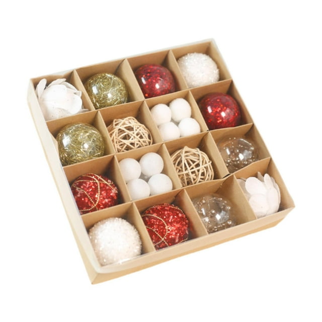 30 adornos navideños colgantes BLESIY para decoración de Navidad Rojo