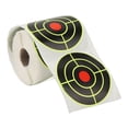 thumbnail image 1 of 250 Uds. Pegatinas autoadhesivas de objetivos redondos de papel con impacto verde fluorescente para entrenamiento de puntería, 1 of 8