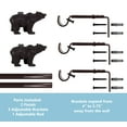 thumbnail image 4 of Urbanest Farmhouse Bear 3/4" Adjustable Curtain Rod – Heavy-Duty Telescoping Drapery Rod with Decorative Bear Finials – Extendable Window Rod for Curtains & Drapes, 84"–120″, Oil-rubbed Bronze (ORB), 4 of 5