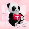 thumbnail image 2 of Peluche Oso Panda Suave con Corazón Regalo San Valentín rojo Grande, 2 of 7