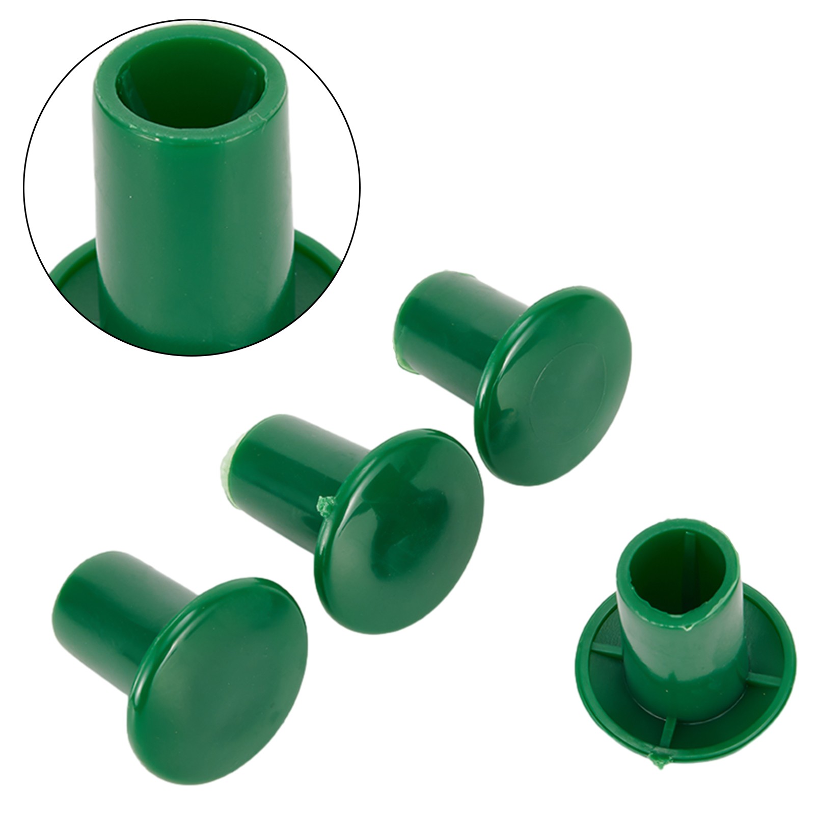 36 Protezioni In Gomma Per Bastoncini Di Bambù – Tappi Di Sicurezza Per Pali E Canne – Verde