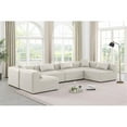 thumbnail image 2 of Meridian Furniture Cube Cream Vegan Leather 6-Pc. U-Shaped Modular Sectional, 2 of 9