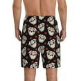 thumbnail image 5 of Cauagu colorful Skull dog flower Print Pajama Bottoms for Men Sleep Pajama Shorts Elastic Waistband Sleep Pajama Short Men's PJ Shorts -4X-Large, 5 of 6