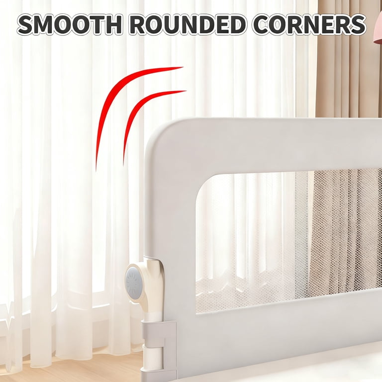 Oioane Foldable Toddler Bed Rail, Height Adjustable photo 2