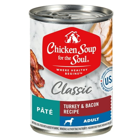 UPC: 0819239013916 | Chicken Soup for the Soul Classic Wet Dog Food- Turkey & Bacon Recipe Pate (12 x 13.00oz. Case) CASE