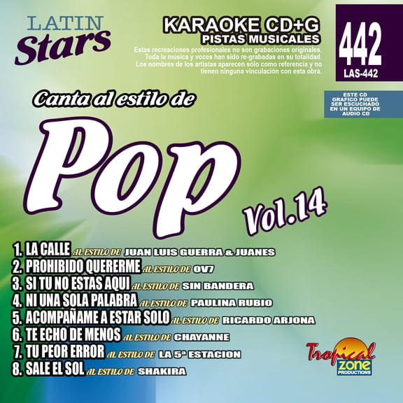 Karaoke Latin Stars 442 Pop Vol. 14