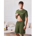 thumbnail image 2 of EKOUAER Men's Pajamas Set Soft Sleepwear lightweight 2 Piece Shorts Set Casual Loungewear, 2 of 6
