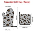thumbnail image 3 of Oven Mitts and Pot Holders 4 Piece, halloween pumpkins bat High Heat Slip Resistant Oven Mitt and Trivets Set Kitchen Oven Glove Pot Holders for Cooking Baking Grilling, 3 of 7