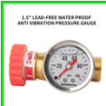 thumbnail image 3 of Stainless Steel Water Pressure Regulator with Lead-Free Gauge for RVs and Gardens, 3 of 5