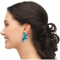 thumbnail image 3 of Glitter Rhinestone Statement Earrings for Women Fashion Bling Colorful Crystal Cluster Drop Dangle Earrings Prom Dress Jewerly, 3 of 14