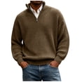 thumbnail image 2 of Qiyinn Men's Quarter-Zip Sweater Textured-Knit Mock Neck Pullover Business Casual Slim Fit, S-5XL, 2 of 9