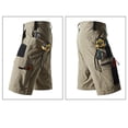 thumbnail image 4 of HOOMEUMY Mens Cargo Shorts Stylish Lightweight Casual Summer Elastic Waist Basketball Baseball Short Pants with Pockets Khaki 34, 4 of 9