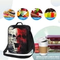 thumbnail image 4 of Disketp Red And White Screaming Demon Skull Bolsa Térmica Estampada para Almuerzo, Lonchera para Hombres y Mujeres Adultos, 4 of 7