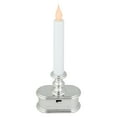 thumbnail image 3 of Northlight LED Lighted Window Candle with Base - 9.25" - White and Silver, 3 of 6