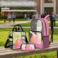 thumbnail image 2 of Kuiaobaty Cat Stars Print Clear Backpack and Pencil Case for Girls 8-12 Polka Dot Print Backpack and Lunch Bag with Bottle Holder Heavy Duty Clear Bookbag with Lunch Box for School, 2 of 5