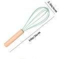 thumbnail image 2 of 2 Pack 10" Silicone Whisk with Wood Handle Trianu Silicone Whisks for Cooking - Whisk for Pancake Batter, Eggs and Egg Whites, Cake Mix, Blending, Gravy and Sauces, Green, 2 of 7