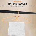 thumbnail image 5 of 2Pcs Rattan Clothes Hanger Natural Rattan Hand-Woven 3 Hook Hanger for Home Wardrobe Clothing Store, 5 of 5