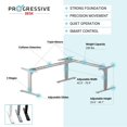 thumbnail image 3 of PROGRESSIVE DESK Electric Standing Corner Ryzer Desk, Adjustable Height L-Shaped Office Desks with Cable Management Grommets, 90"x60", 3 of 9