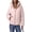 Pink, variant on SHEWIN Womens Hooded Puffer Jacket Full Zipper Short Coat with Pockets Winter Warm Outerwear Petite