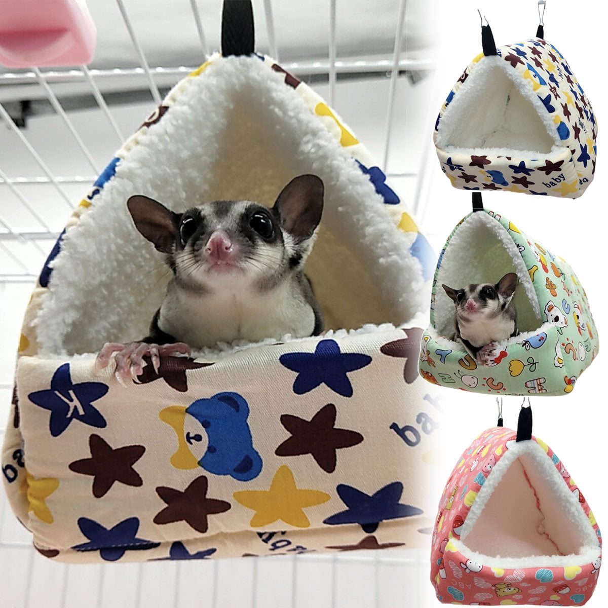 Cotton Hammock Cabin Hanging Bed Toy Squirrel Chinchilla Guinea Pig Rat 