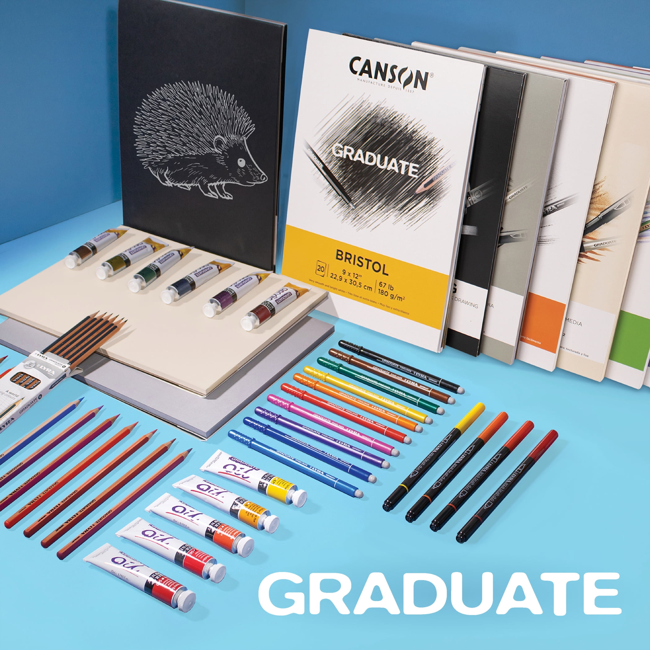 Canson Graduate Sketch & Notes Art Book, Light Gray, Soft Cover Binding, 92 Sheet, 5.5x8.5 inch, Pack of 5